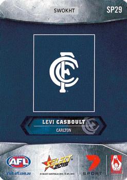 2015 Select AFL Champions - Silver #SP29 Levi Casboult Back